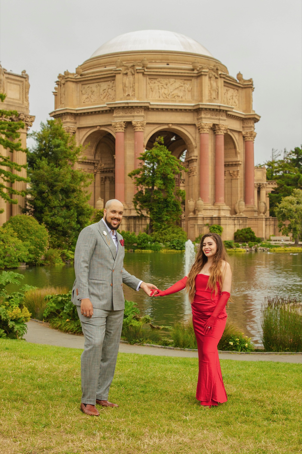 Devin and Melody together at the Palace of Fine Arts